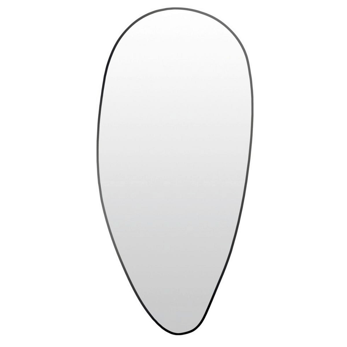 OGLEDALO ZIDNO    24/49 cm   - crna, Basics, metal (24/49cm)
