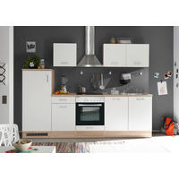 MODULKÖK UTAN VITVAROR 270 cm   i vit, ekfärgad  - vit/stålfärgad, Basics, trämaterial/plast (270cm) - Respekta
