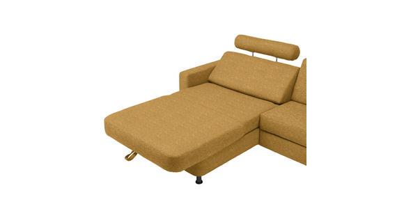ECKSOFA in Webstoff Honig 165/257 cm - Schwarz/Honig, Design, Kunststoff/Textil (165/257cm) - Xora