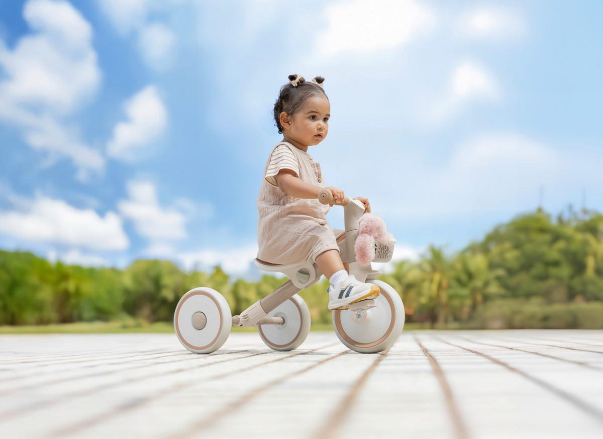 DREIRAD LEARNING TRIKE 2in1 PLUS ECO  - Taupe, Basics, Kunststoff (58.9/41.0/42.7cm) - GLOBBER