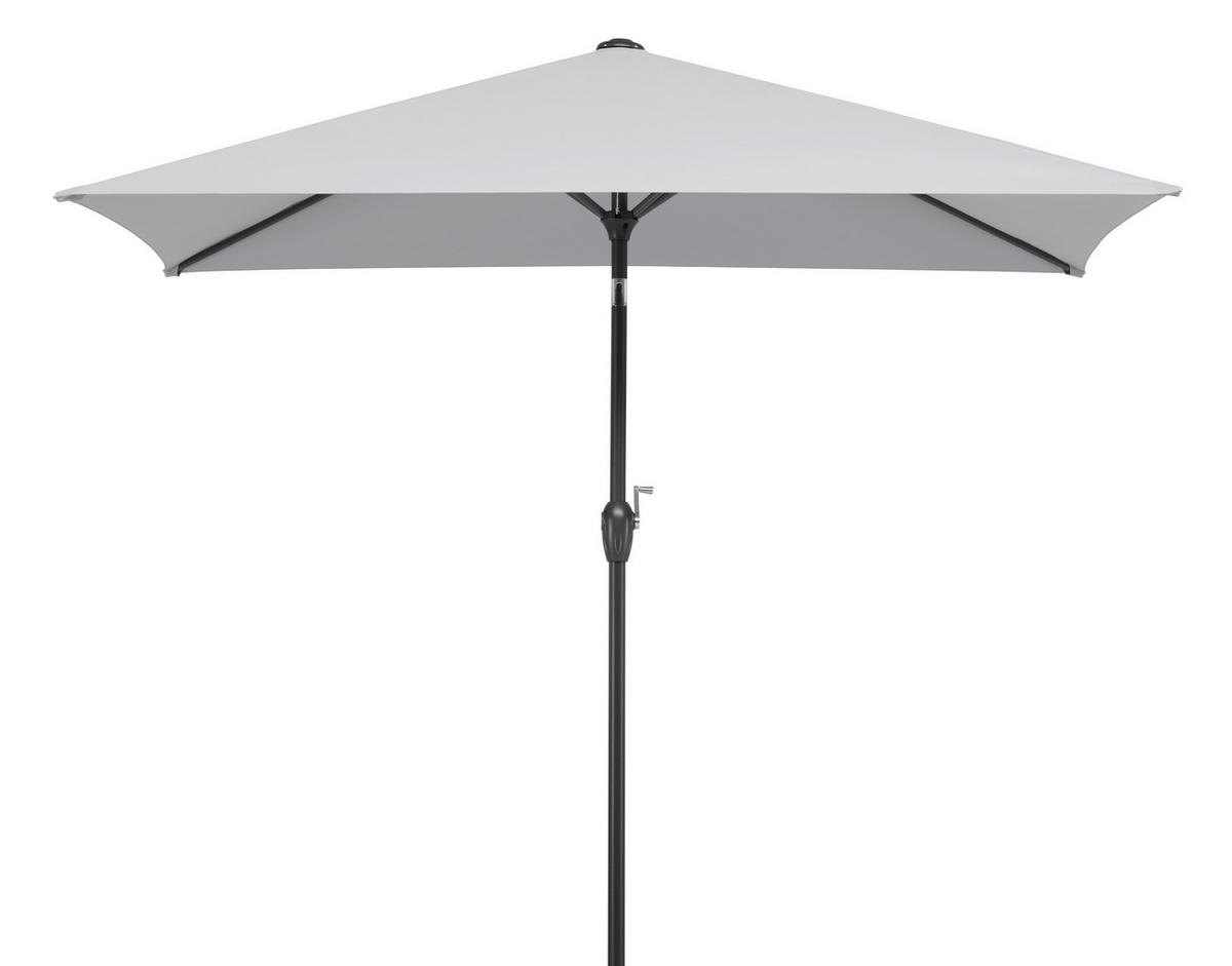 SONNENSCHIRM   - Anthrazit/Silberfarben, Basics, Textil/Metall (210/228/130cm) - Schneider