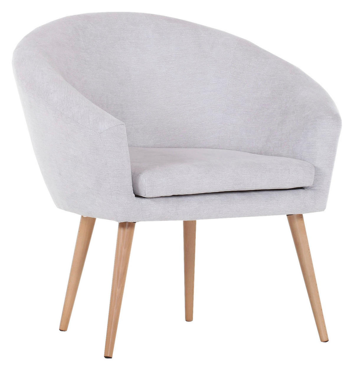 SESSEL in Mikrofaser Hellgrau  - Hellgrau, Design (73/73/66cm) - Carryhome