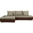 WOHNLANDSCHAFT in Textil Braun, Beige - Chromfarben/Beige, Design, Textil/Metall (200/309cm) - Hom`in WOHNLANDSCHAFT in Textil Braun, Beige - Chromfarben/Beige, Design, Textil/Metall (200/309cm) - Hom`in