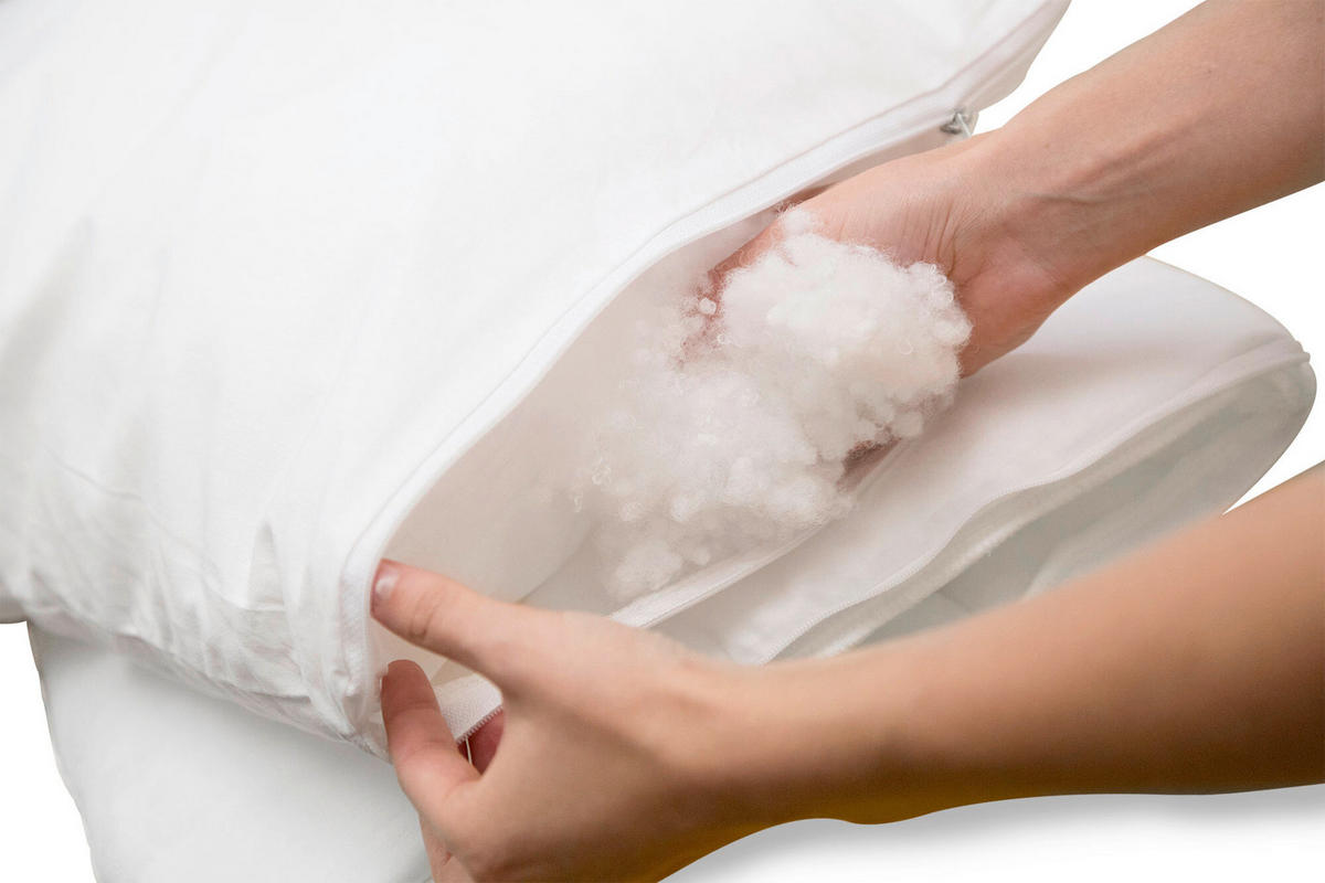 VANKÚŠ POD HLAVU, 70/90 cm - biela, Basics, textil/plast (70/90cm) - Sleeptex