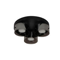 LED-DECKENLEUCHTE 41/12 cm   - Schwarz, Design, Glas/Kunststoff (41/12cm) - Novel