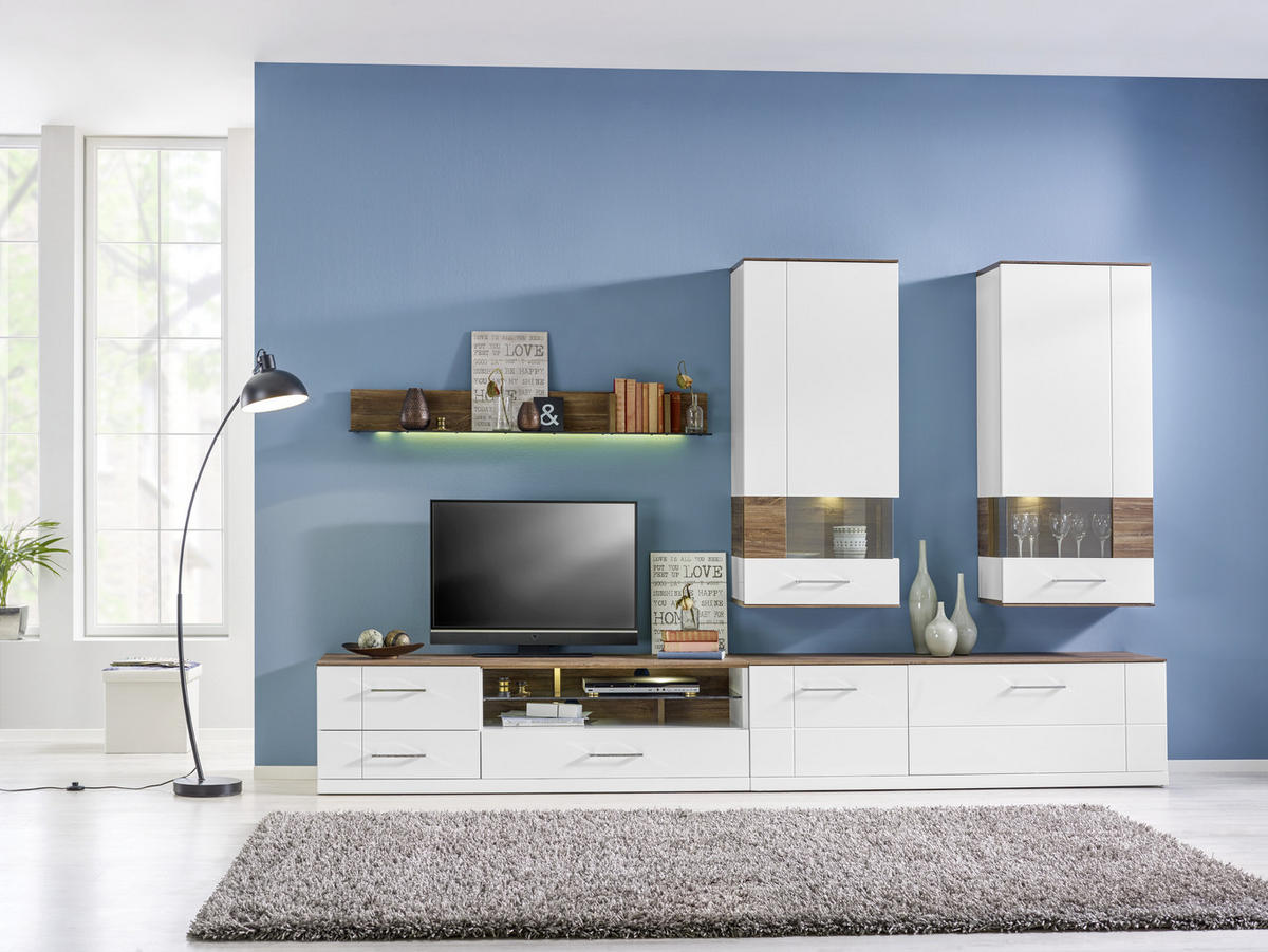 VÄGGHÄNGD MODUL i vit   - vit, Design, trä (60/133/37cm) - Premium Living