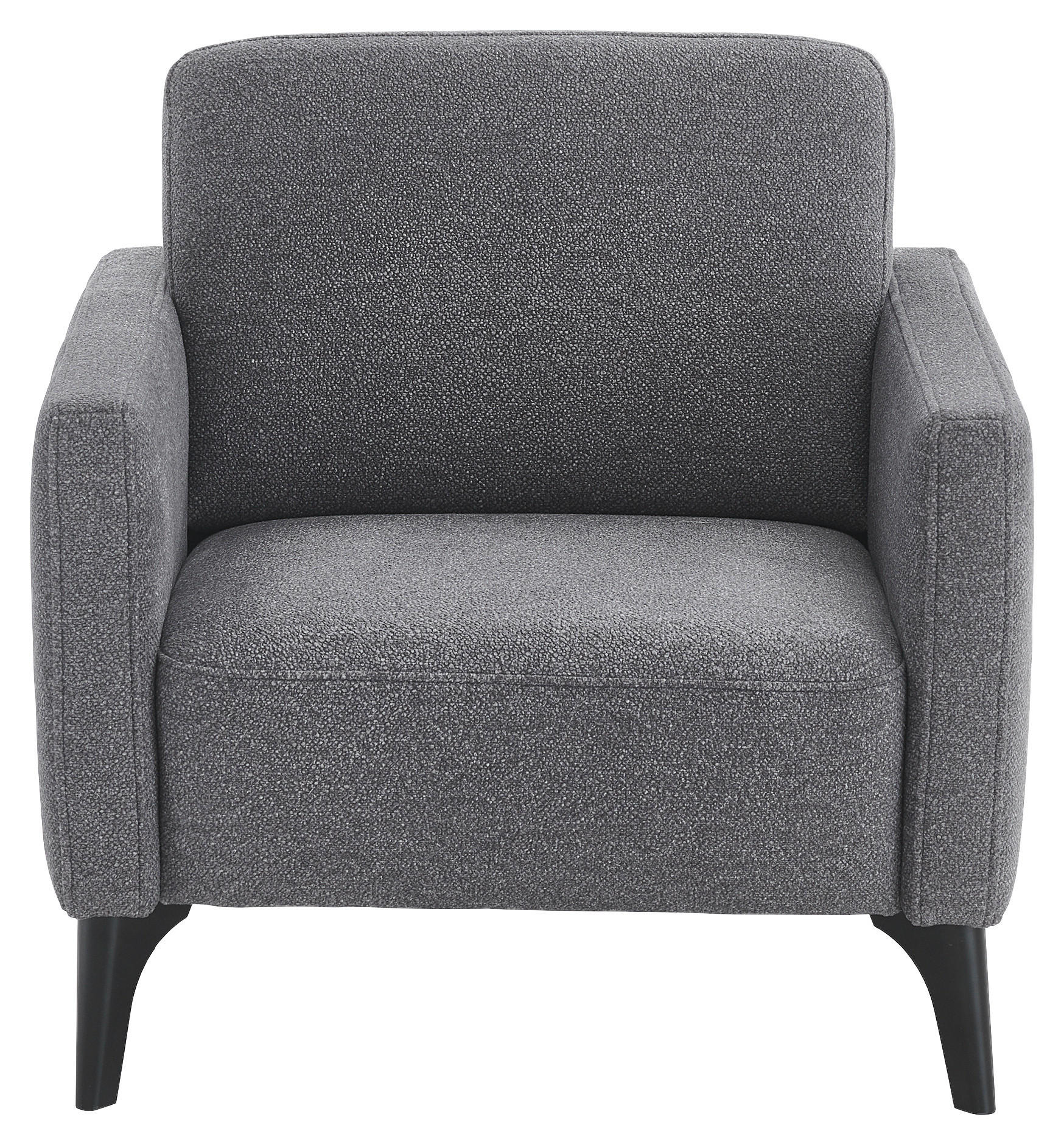 SESSEL in Flachgewebe Grau  - Schwarz/Grau, KONVENTIONELL, Textil/Metall (81/88/92cm) - Elegando