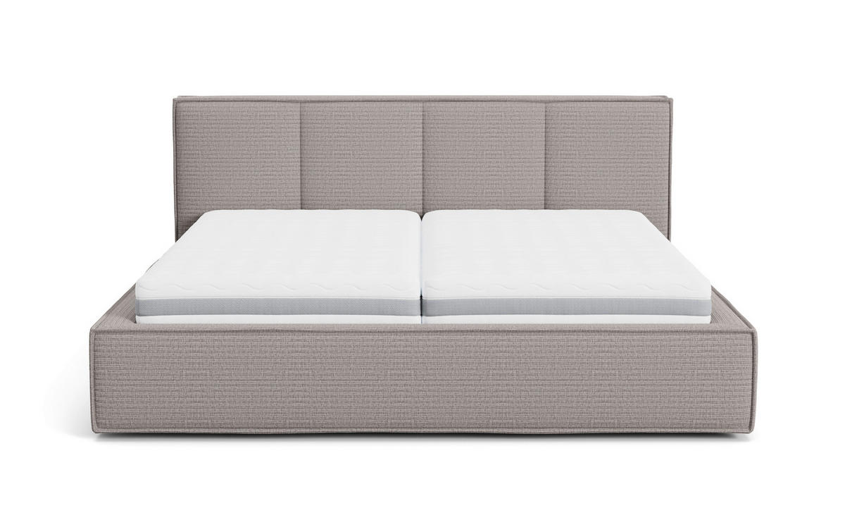 KÁRPITOZOTT ÁGY 160/200 cm  szürke  - fekete/antracit, Basics, faalapú anyag/textil (160/200cm) - Carryhome
