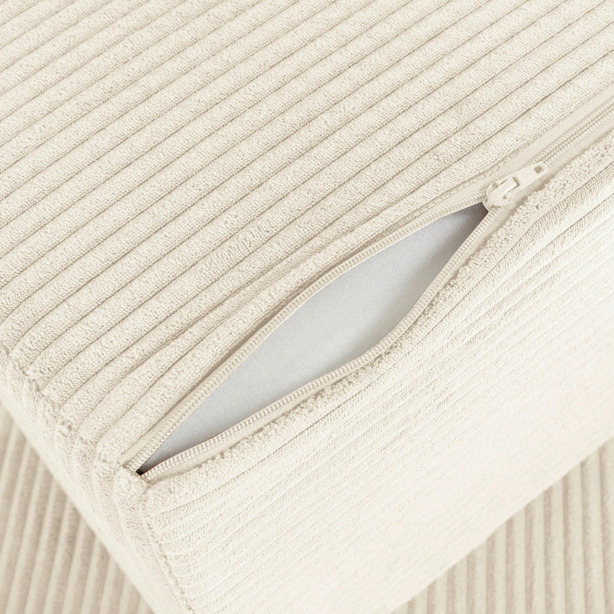 SCHLAFSOFA Cord Creme  - Creme, MODERN, Textil (200/70/90cm) - Livetastic