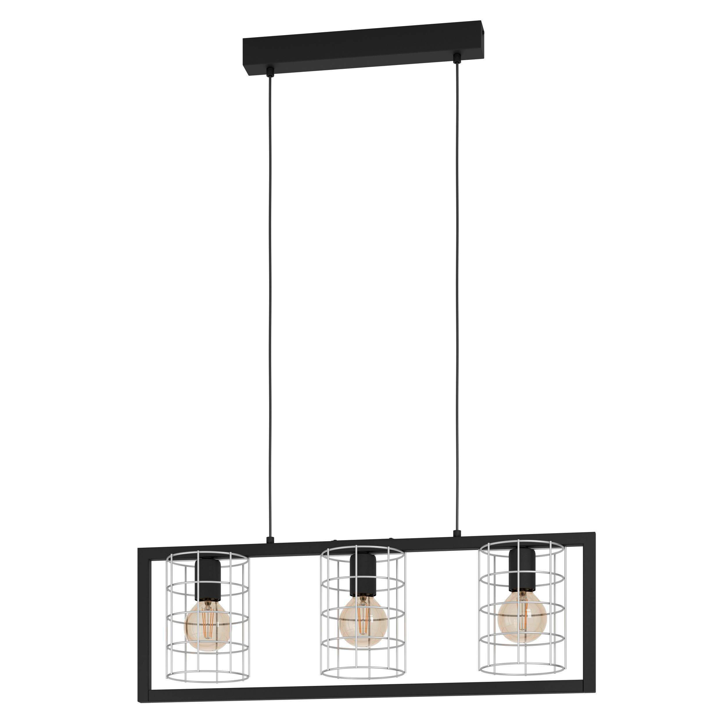 HÄNGLAMPA 77/14,5/110 cm  - svart, Klassisk, metall (77/14,5/110cm) - Eglo