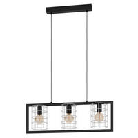 HÄNGELEUCHTE 77/14,5/110 cm   - Schwarz, KONVENTIONELL, Metall (77/14,5/110cm) - Eglo