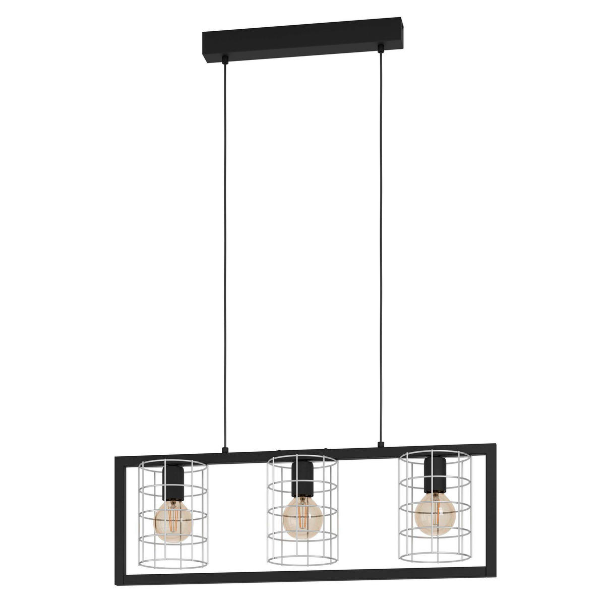 HÄNGELEUCHTE 77/14,5/110 cm   - Schwarz, KONVENTIONELL, Metall (77/14,5/110cm) - Eglo