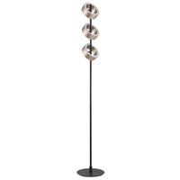 LED-STEHLEUCHTE - Schwarz/Braun, Design, Kunststoff/Metall (15/150cm) - Brilliant