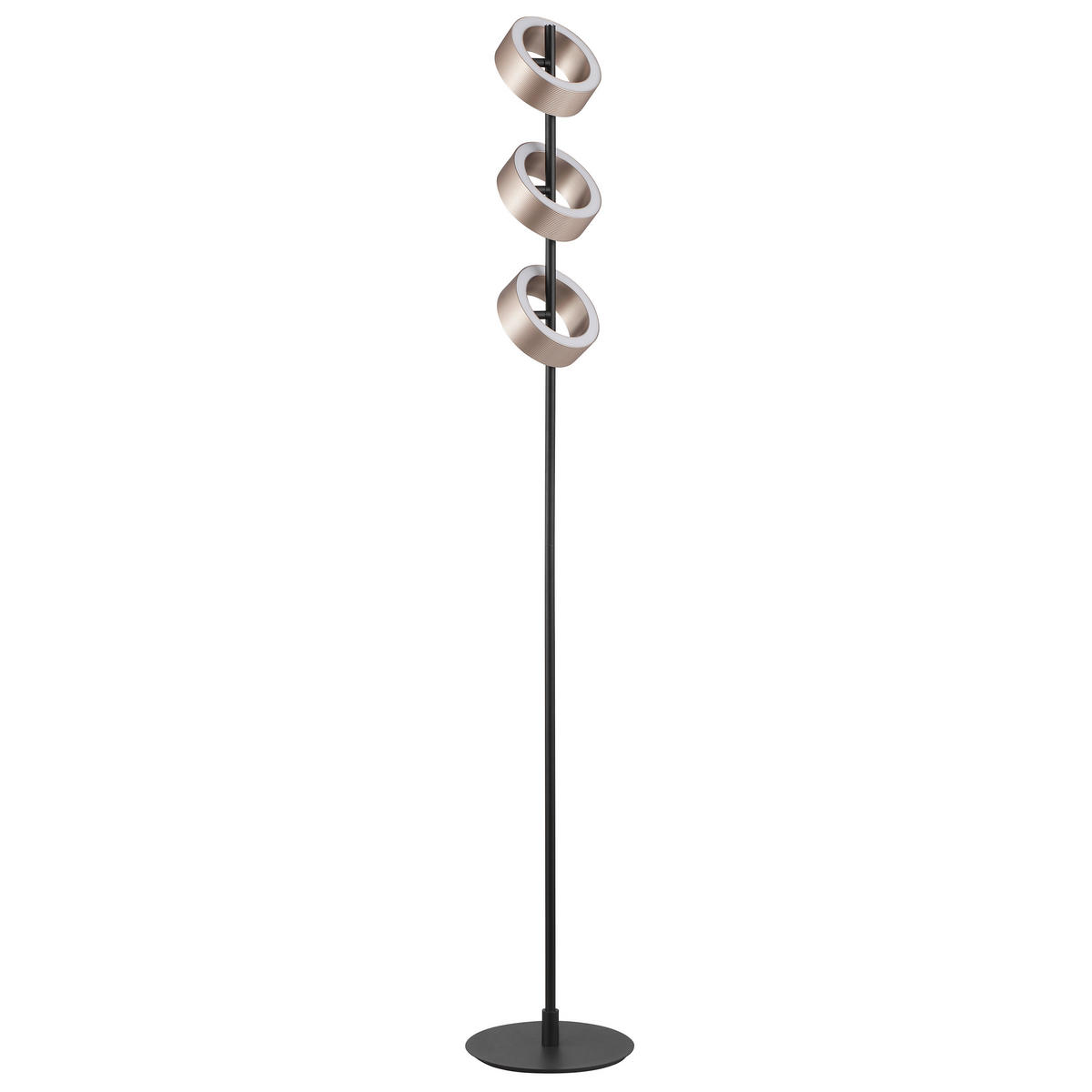 LED-STEHLEUCHTE - Schwarz/Braun, Design, Kunststoff/Metall (15/150cm) - Brilliant