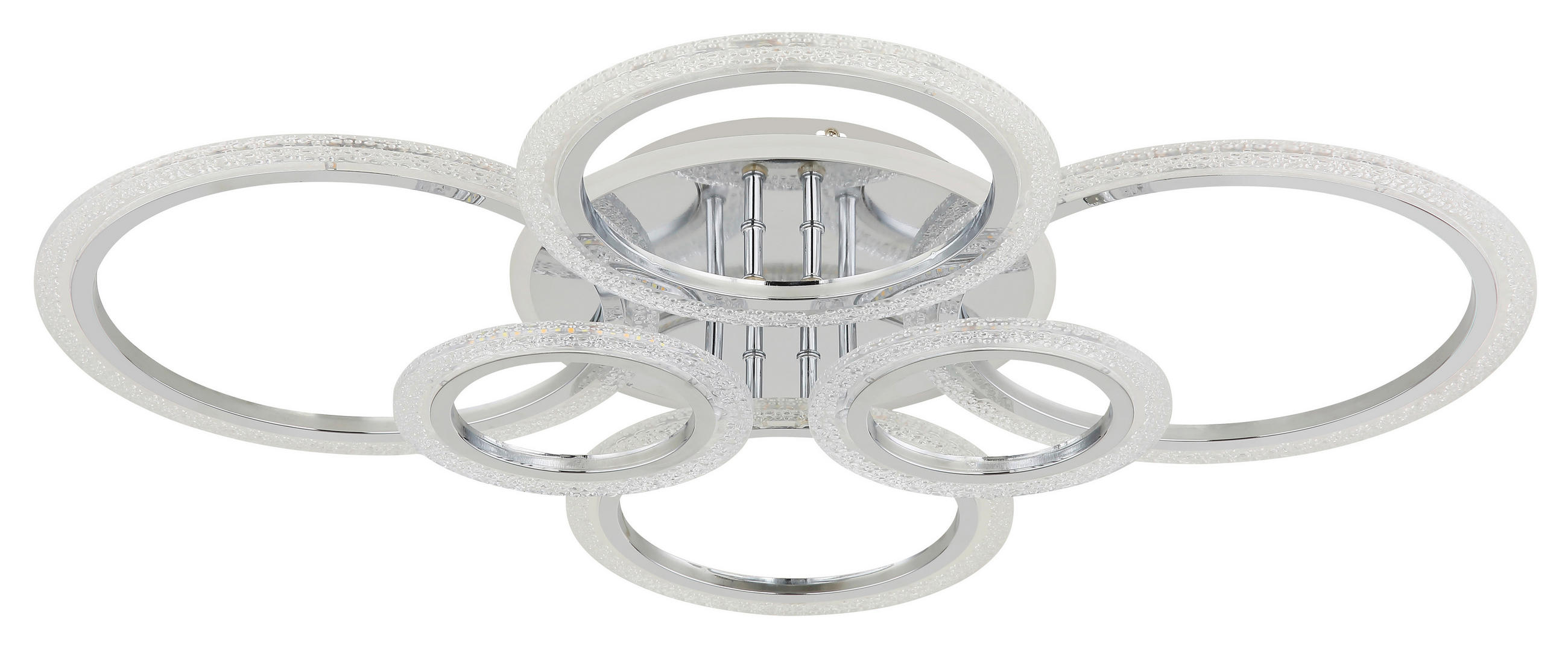 LED-DECKENLEUCHTE 78/60,5/11,5 cm   - Klar/Chromfarben, Design, Kunststoff/Metall (78/60,5/11,5cm) - Globo