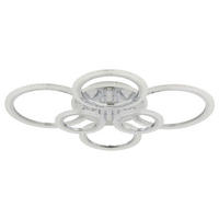 LED-DECKENLEUCHTE 78/60,5/11,5 cm   - Klar/Chromfarben, Design, Kunststoff/Metall (78/60,5/11,5cm) - Globo