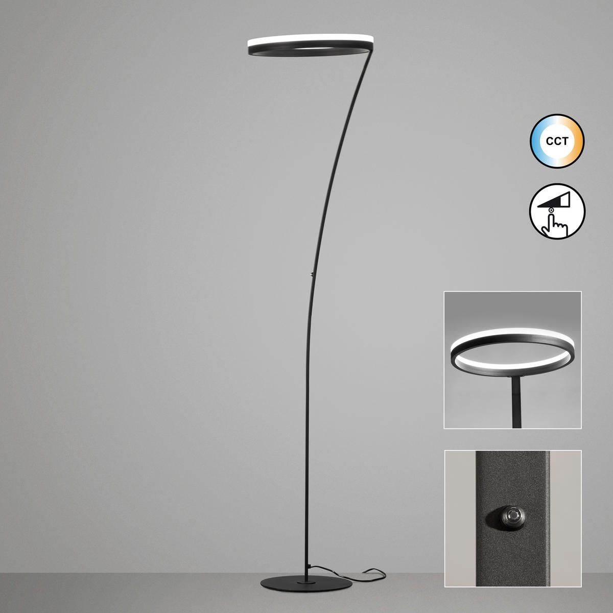 LED-STEHLEUCHTE Sirko 40/177 cm   - Design (40/177cm) - Fischer & Honsel