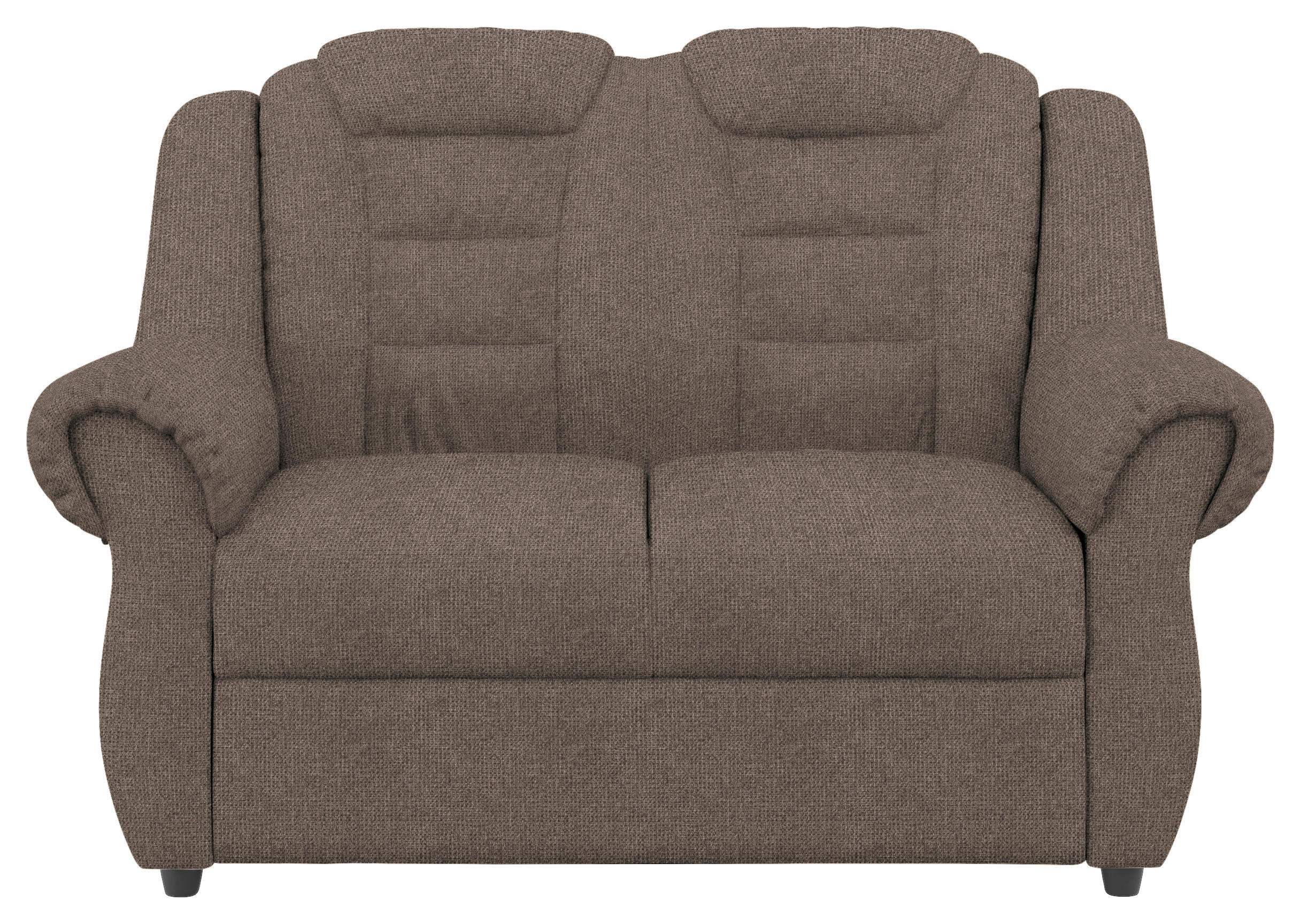 2-SITZER-SOFA Chenille Taupe  - Taupe/Schwarz, KONVENTIONELL, Kunststoff/Textil (145/102/101cm) - Livetastic