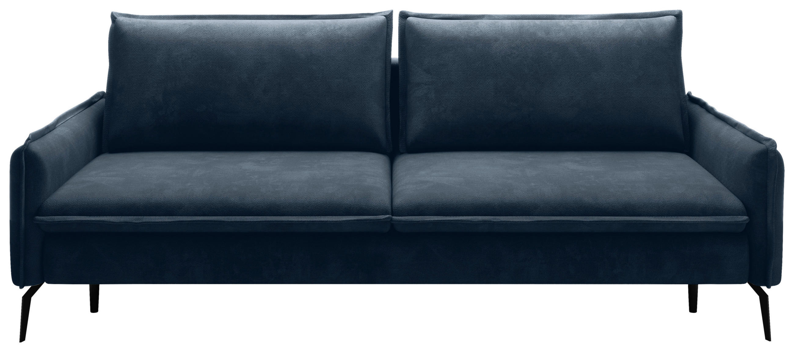 SCHLAFSOFA Chenille Dunkelblau  - Schwarz/Dunkelblau, KONVENTIONELL, Textil/Metall (223/89/107cm) - Carryhome
