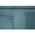 ECKSOFA in Feincord Türkis  205/280 cm  - Türkis/Schwarz, Design, Textil/Metall (205/280cm) - Xora