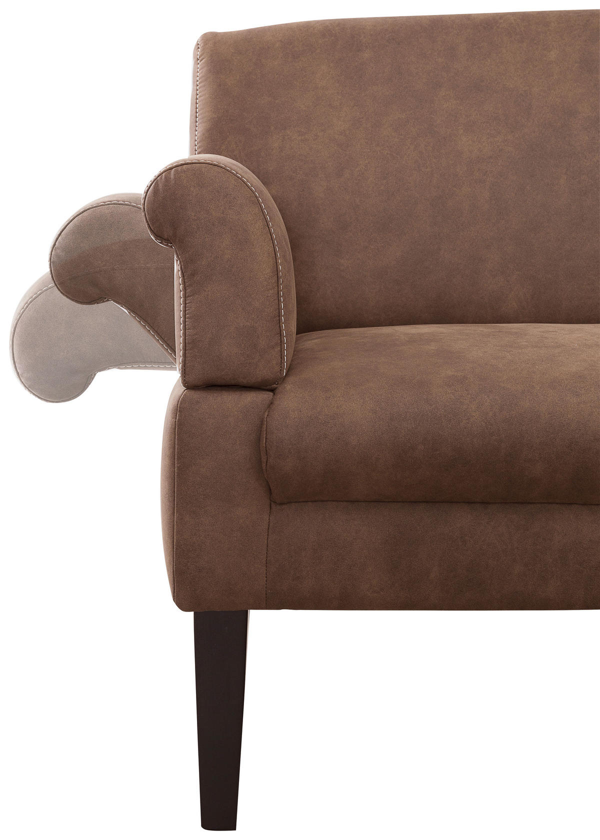 3-SITZER-SOFA in Mikrofaser Braun  - Beige/Schwarz, Konventionell, Holz/Textil (182/97/78cm) - Sit & More