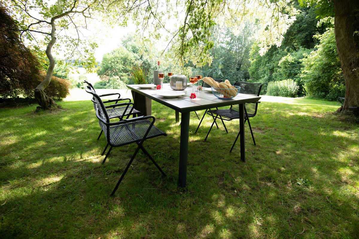 GARTENSET   - Anthrazit/Schwarz, Basics, Holzwerkstoff/Kunststoff (92/73/160cm) - Gardenson