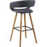 BARHOCKER in Dunkelgrau - Dunkelgrau/Eichefarben, Design, Holz/Textil (55/98/46,5cm) - Carryhome BARHOCKER in Dunkelgrau - Dunkelgrau/Eichefarben, Design, Holz/Textil (55/98/46,5cm) - Carryhome