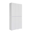 SCHUHSCHRANK  in 100/210/34 cm  - Weiß, KONVENTIONELL, Holzwerkstoff (100/210/34cm) - Xora