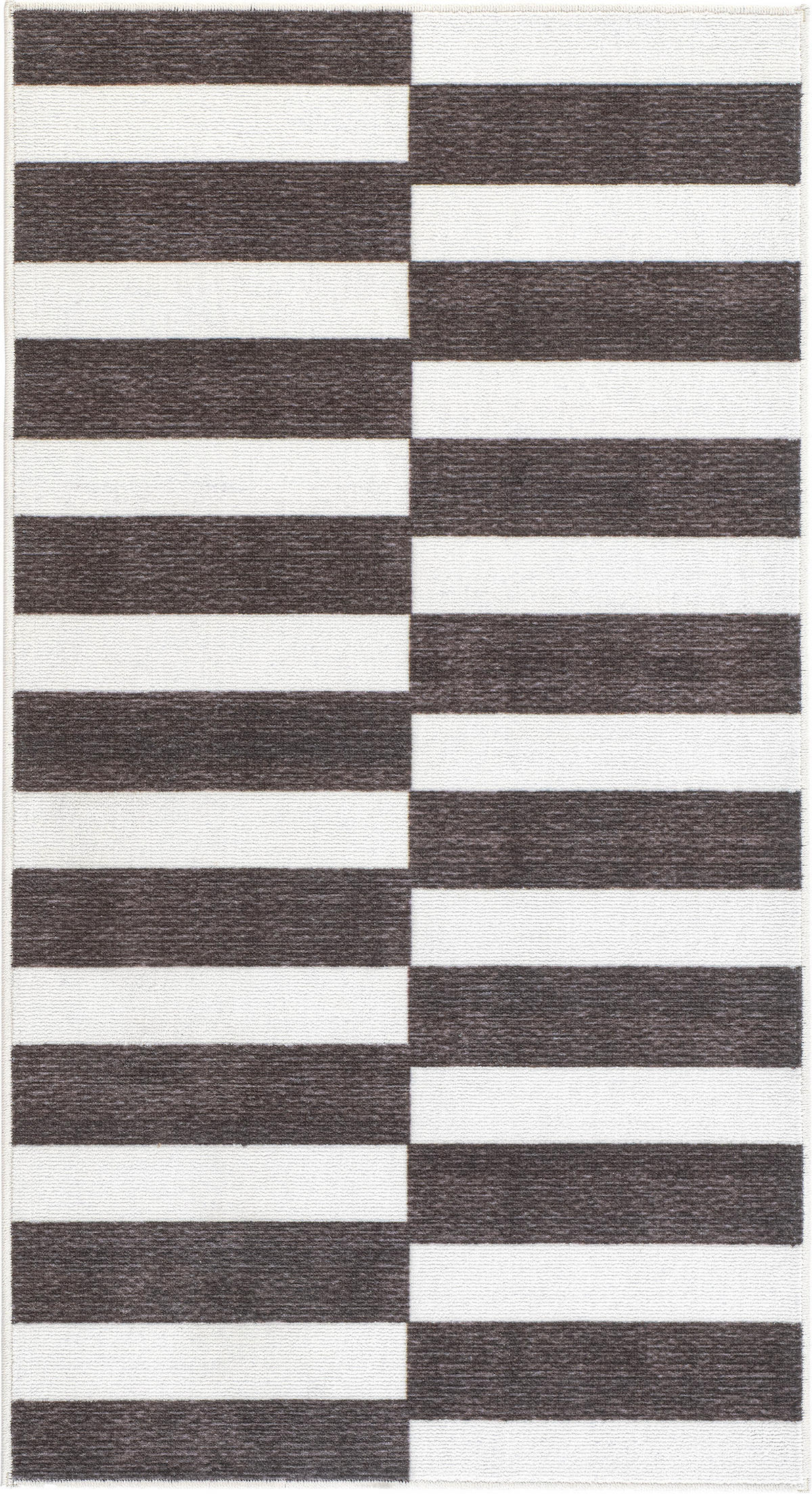 TUFTTEPPICH MESIO STRIDER, waschbar Schwarz, Grauweiß rechteckig  - Grauweiß/Schwarz, Design, Kunststoff/Textil (80/150cm) - Lindorug