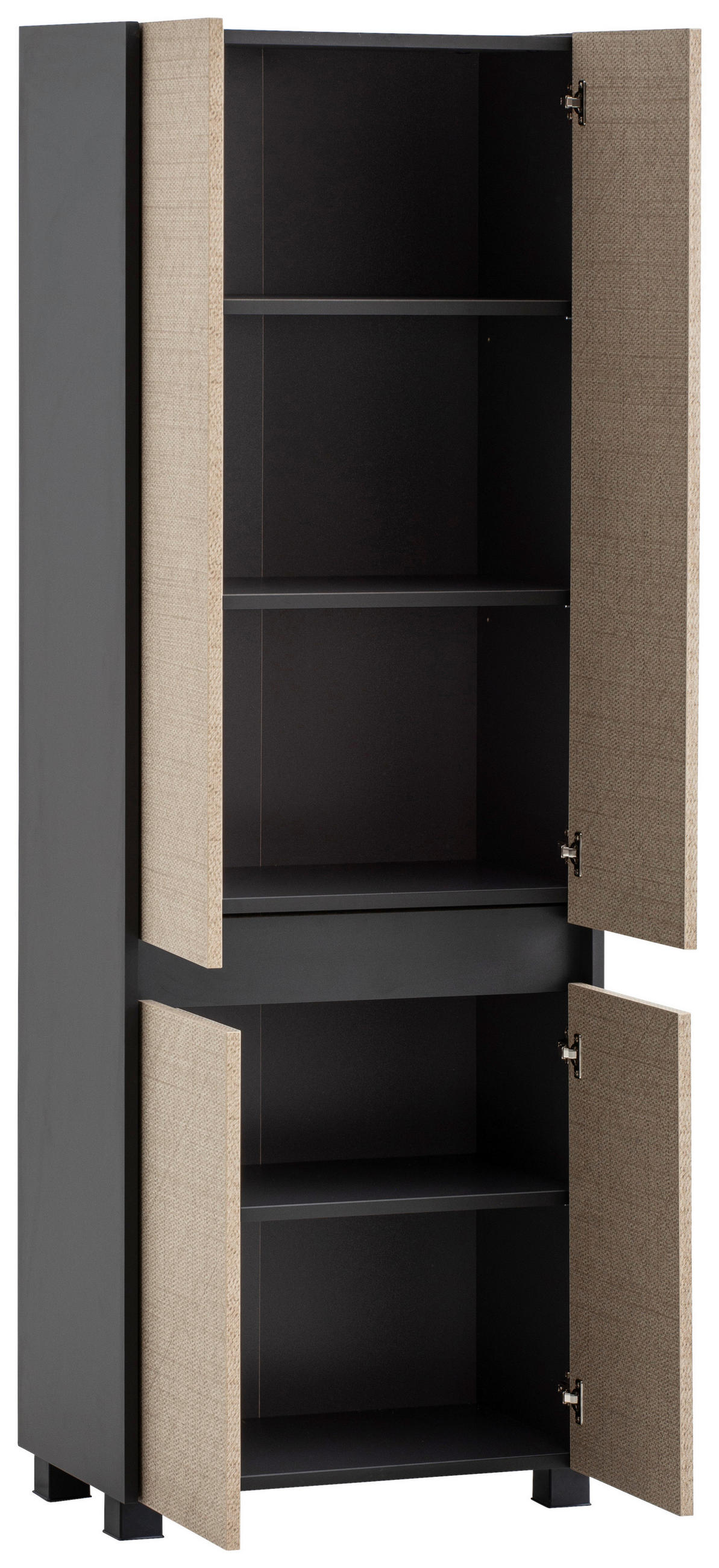 HOCHSCHRANK 56,9/164,5/33 cm  - Beige/Anthrazit, MODERN, Holzwerkstoff/Kunststoff (56,9/164,5/33cm) - MID.YOU
