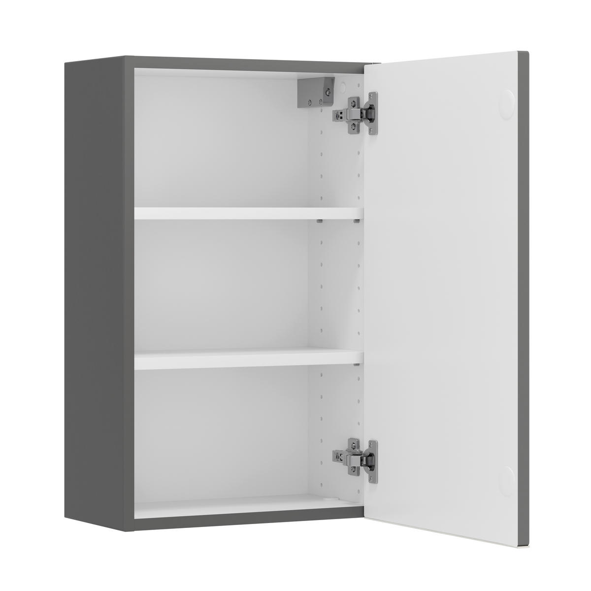 HÄNGESCHRANK 40/64/20 cm  - Edelstahlfarben/Weiß, Trend, Holzwerkstoff/Metall (40/64/20cm) - Held