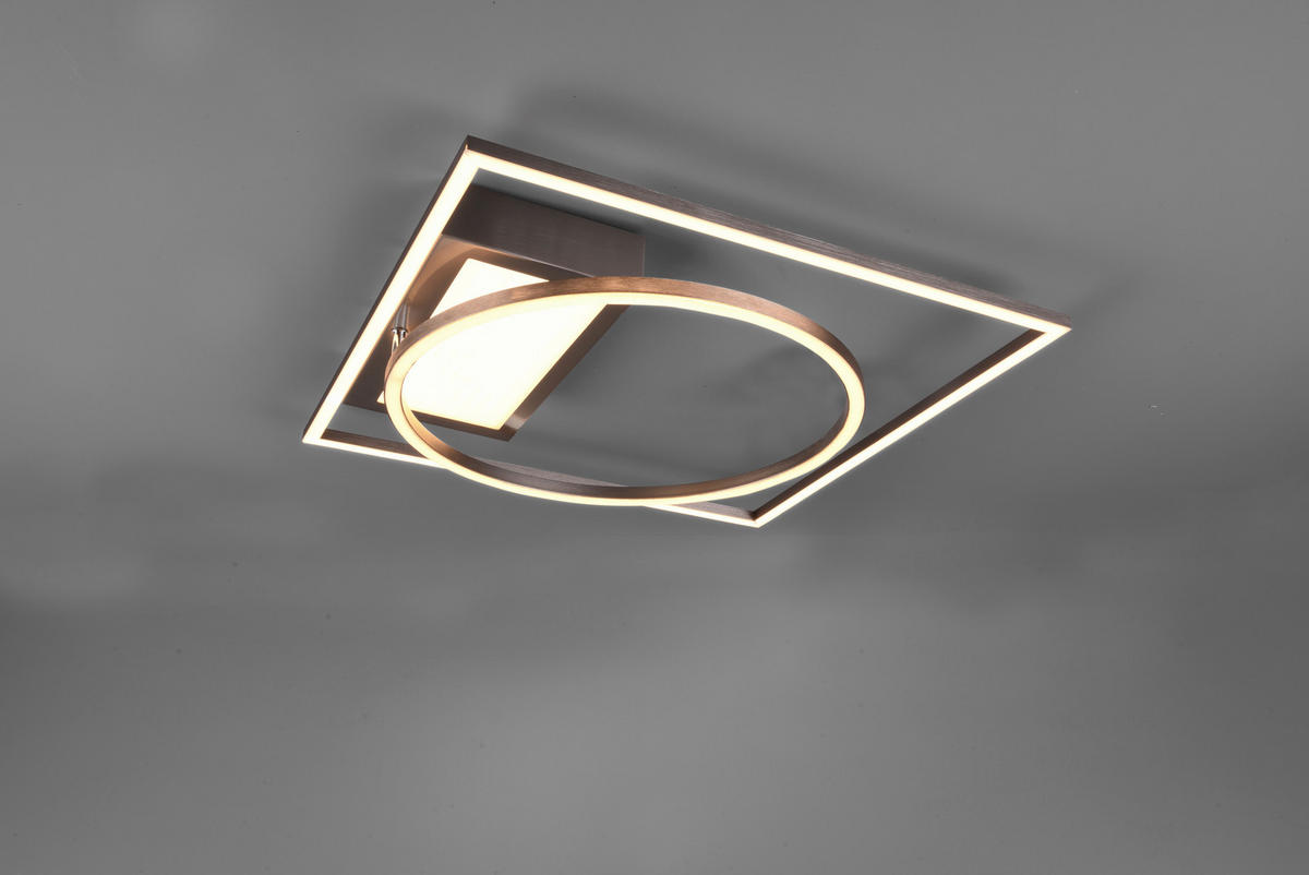 PLAFONIERĂ CU LED - culoare nichel, Design, metal (64,5/9,0/86,5cm)