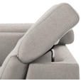 WOHNLANDSCHAFT inkl.Funktionen Ecru Webstoff  - Ecru/Silberfarben, Design, Textil/Metall (168/320/226cm) - Xora