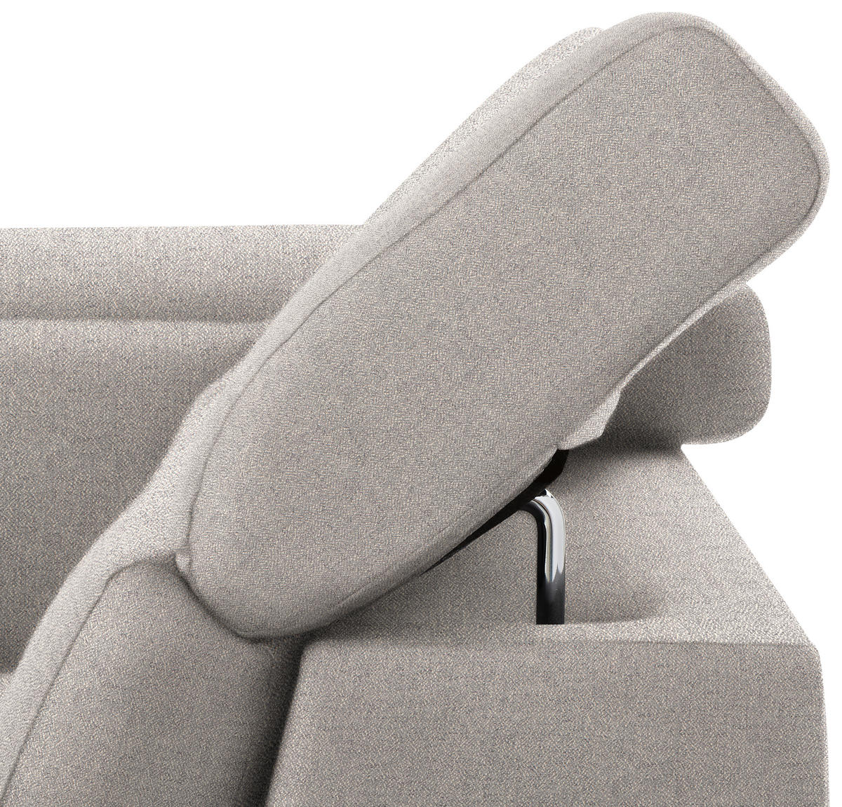 WOHNLANDSCHAFT in Webstoff Ecru  - Ecru/Silberfarben, Design, Textil/Metall (168/320/226cm) - Xora