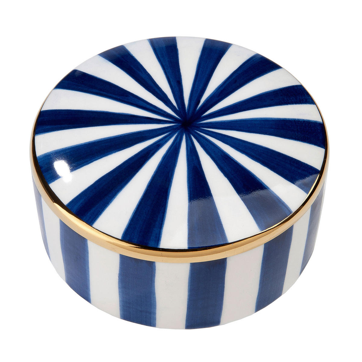 DEKOVASE  - Blau/Weiß, Basics, Keramik (20/40cm)