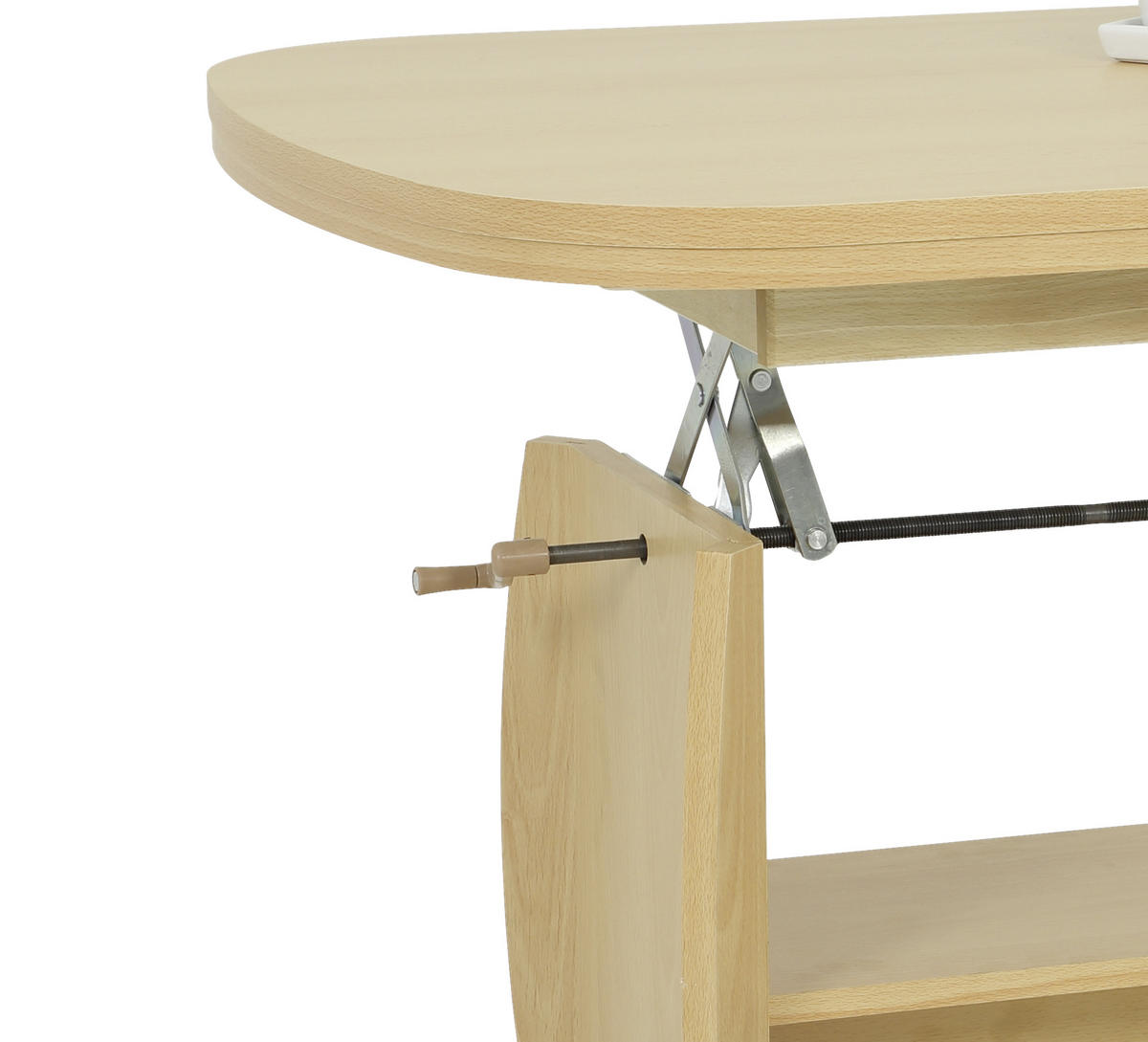 COUCHTISCH oval Buchefarben  - Buchefarben, Basics, Holzwerkstoff (90 - 142/52 - 62/68cm) - MID.YOU
