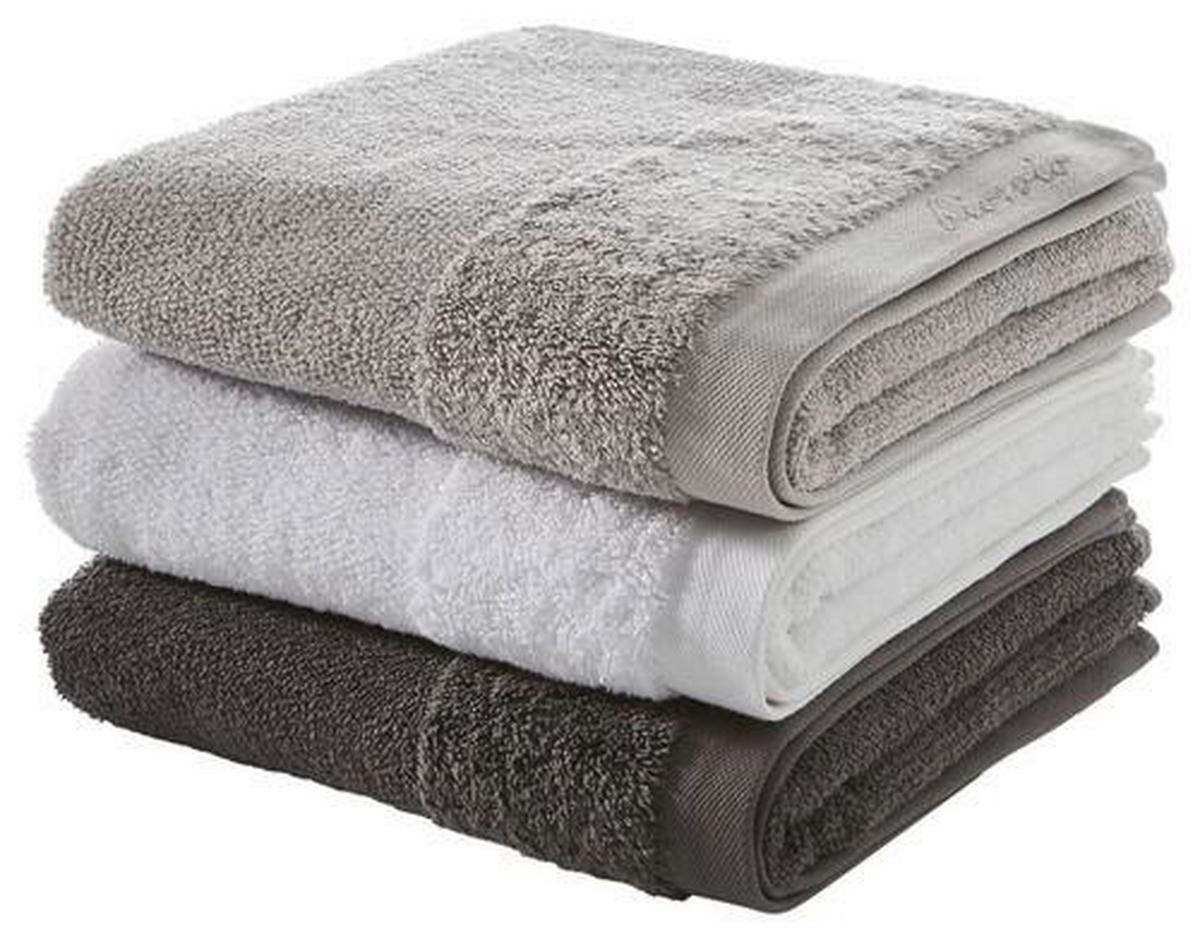 HANDTUCH BONITA Anthrazit  - Anthrazit, Natur, Textil (50/100cm) - Bio:Vio