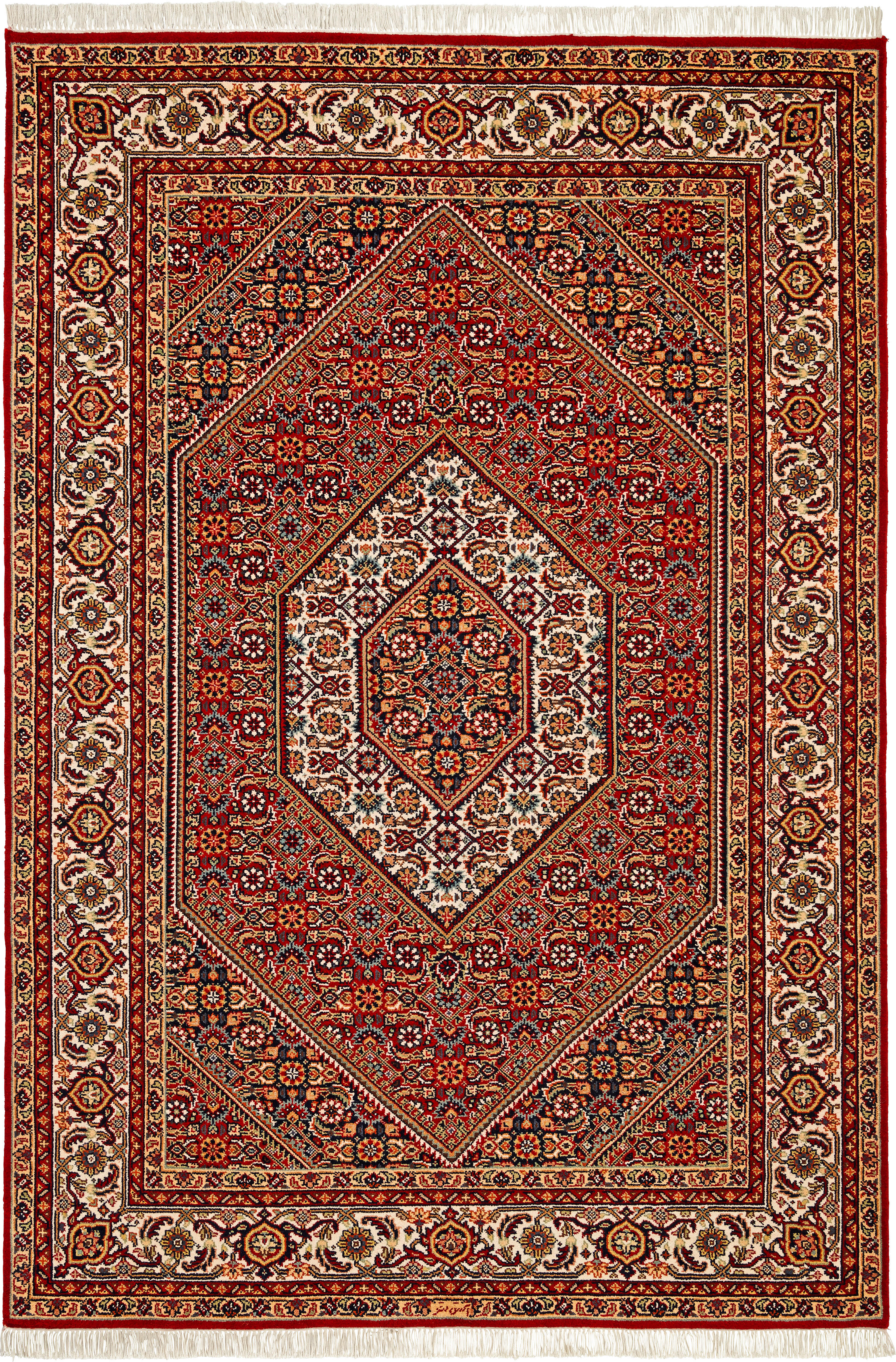 ORIENTALISK MATTA 60/90 cm Bidjar Rot  - röd/cremefärgad, Lifestyle, textil (60/90cm) - Cazaris