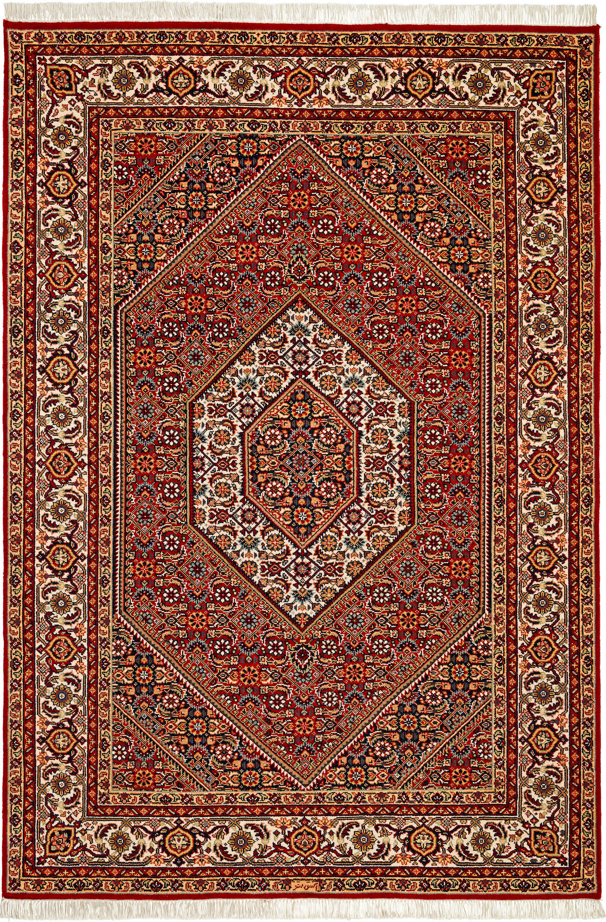 ORIENTTEPPICH 60/90 cm Bidjar Rot  - Rot/Creme, Lifestyle, Textil (60/90cm) - Cazaris