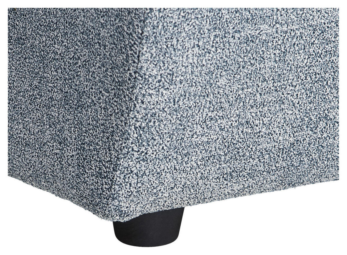 ECKSOFA in Webstoff Grau  - Schwarz/Grau, Konventionell, Kunststoff/Textil (235/158cm) - P & B