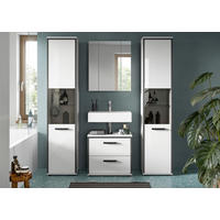 BADEZIMMER 4-teilig  in 140 cm  - Weiß Hochglanz, MODERN, Holzwerkstoff/Kunststoff (140cm) - MID.YOU
