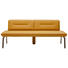 SITZBANK Echtleder Currygelb, Edelstahlfarben - Currygelb/Edelstahlfarben, Design, Leder/Metall (210cm) - Dieter Knoll