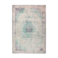 FLACHWEBETEPPICH 140/200 cm Vintage 8401 Elfenbein / Mint Creme, Mintgrün  - Creme/Mintgrün, KONVENTIONELL, Textil (140/200cm)