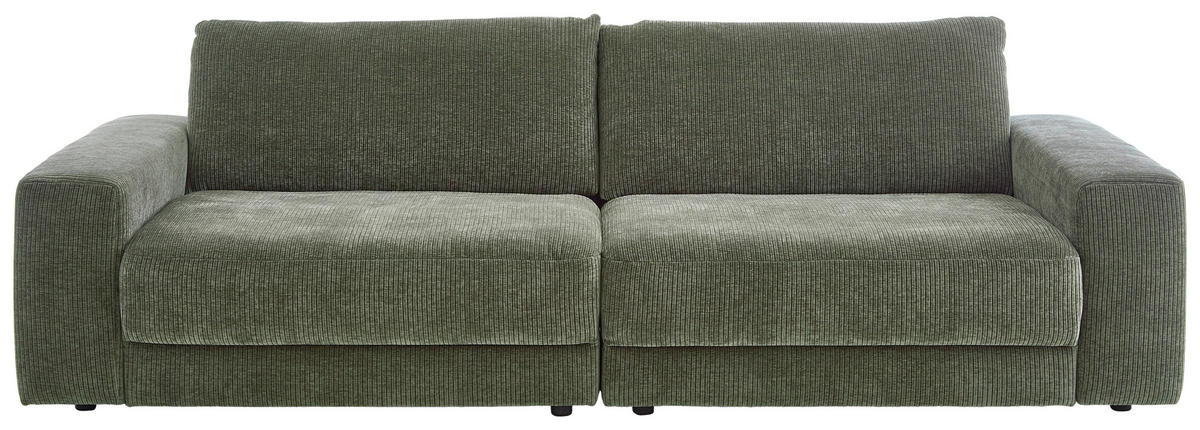 BIGSOFA Chenille, Jacquard Dunkelgrün  - Dunkelgrün/Schwarz, Design, Kunststoff/Textil (270/83/125cm) - Niels Andersson