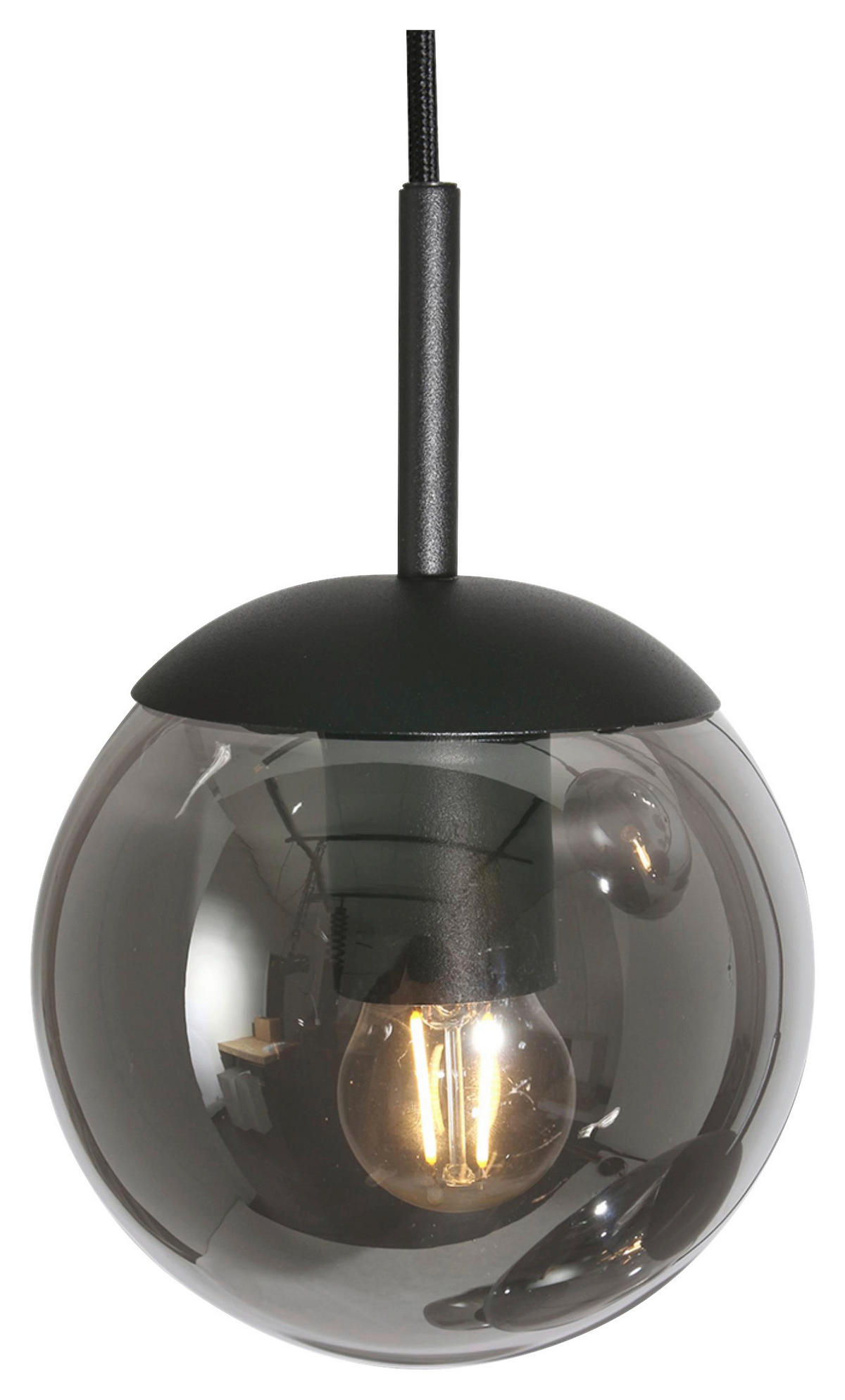 DECKENLEUCHTE     - Schwarz, Trend, Glas/Metall (60/115-373/60cm)
