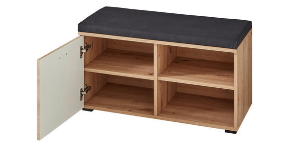 GARDEROBE 6-teilig in 282/202/38 cm - Schwarz/Eiche Artisan, Design, Holzwerkstoff/Textil (282/202/38cm) - Voleo