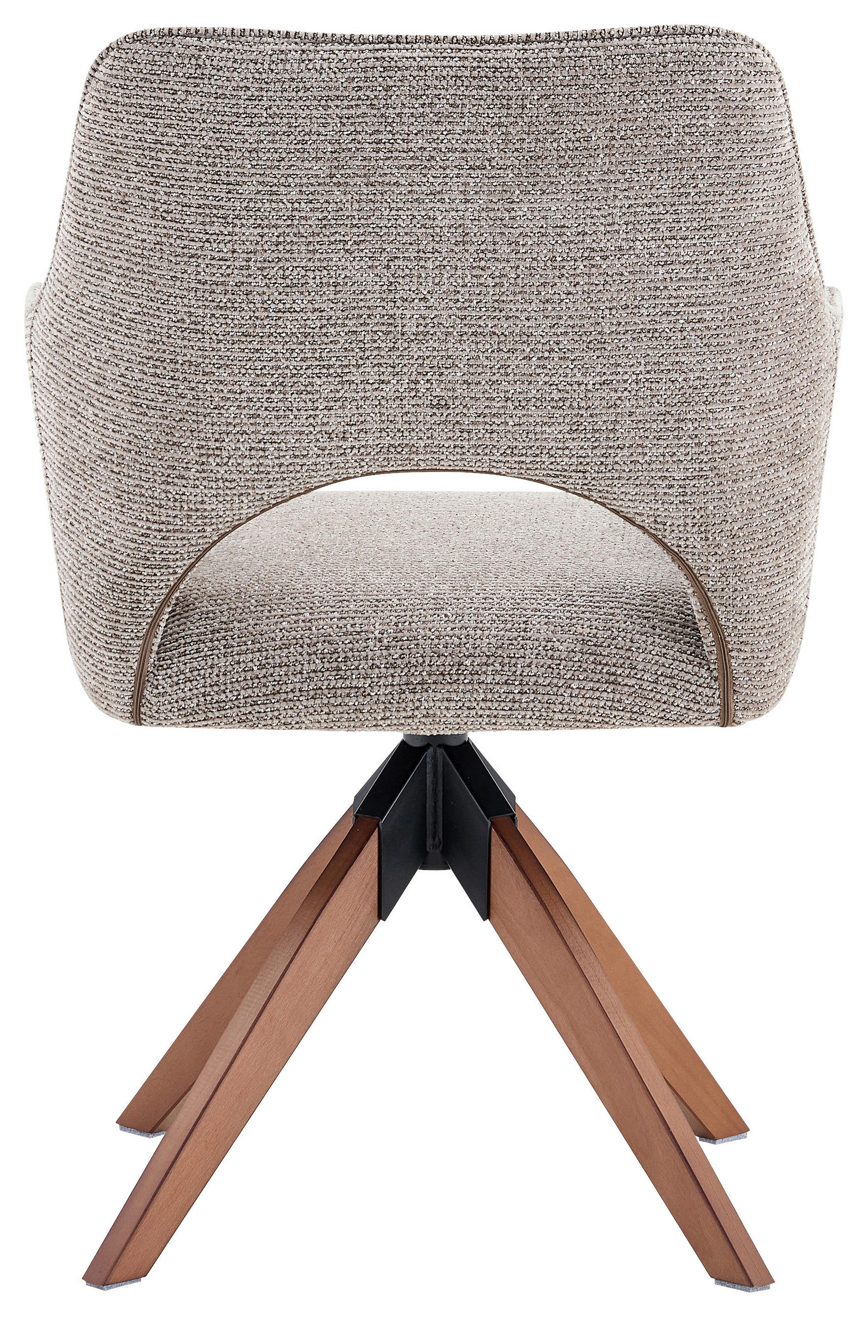 STOLICA S NASLONOM ZA RUKE  taupe, boje oraha  drvo, metal, tekstil      - boje oraha/taupe, Moderno, drvo/metal (60/89/65,5cm) - Livetastic
