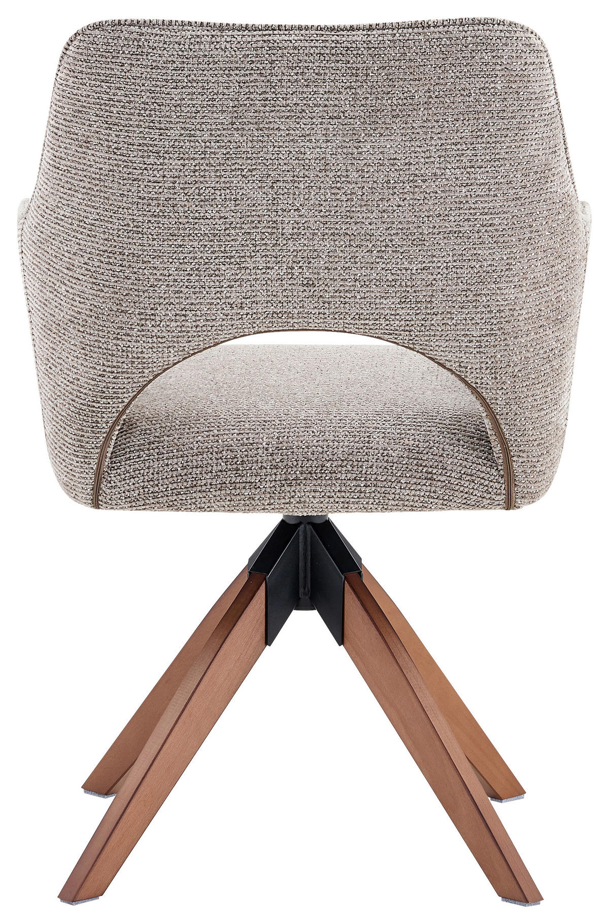 STOLICA S NASLONOM ZA RUKE  taupe, boje oraha  drvo, metal, tekstil      - boje oraha/taupe, Moderno, drvo/metal (60/89/65,5cm) - Livetastic