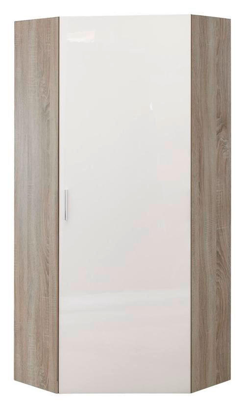 GARDEROBENSCHRANK 80/185/80 cm  - Chromfarben/Eichefarben, Design, Holzwerkstoff/Kunststoff (80/185/80cm) - Xora