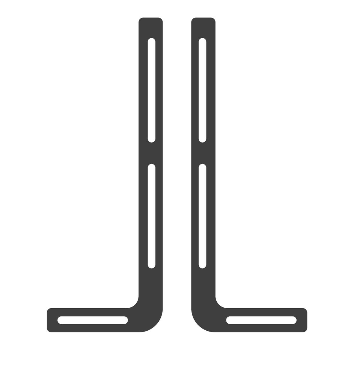 SOUNDBARHALTERUNG  - Schwarz, MODERN, Metall (12/33/0,3cm) - MID.YOU